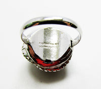 Rare 1940s Vintage Eisenberg Ice Sparkling Clear Diamante Fashion Ring - Back and Mark - Thumbnail