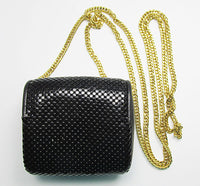 Whiting and Davis Vintage 1960s Retro Black Mesh Evening Bag