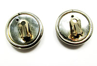 Vargas 1940s Vintage Bold Retro Diamante Cuff Bracelet and Earrings - Earring Backs - Thumbnail