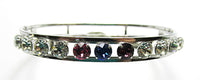 Van Dell Vintage Jewelry 1950s Sterling and Diamante Cuff Bracelet - Thumbnail