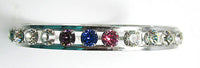 Van Dell Vintage Jewelry 1950s Sterling and Diamante Cuff Bracelet - Thumbnail