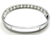 Van Dell Vintage Jewelry 1950s Sterling and Diamante Cuff Bracelet - Thumbnail