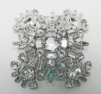 Vintage Mid Century 1950s Exceptional Geometric Floral Statement Pin
