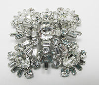 Vintage Mid Century 1950s Exceptional Geometric Floral Statement Pin