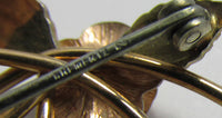 Krementz Vintage 1950s Mid Century Dainty Floral Bouquet Pin - Thumbnail