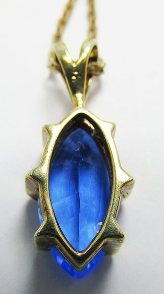 Sarah Coventry Vintage Delicate Mid Century Sapphire Blue Pendant