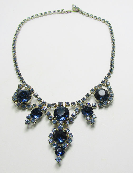 Buy Sky Blue Crystal Necklace, Blue Rhinestone Necklace, Blue Tennis  Necklace, Collette Necklace Light Blue Anna Wintour Blue Jewelry Regency  Online in India - Etsy