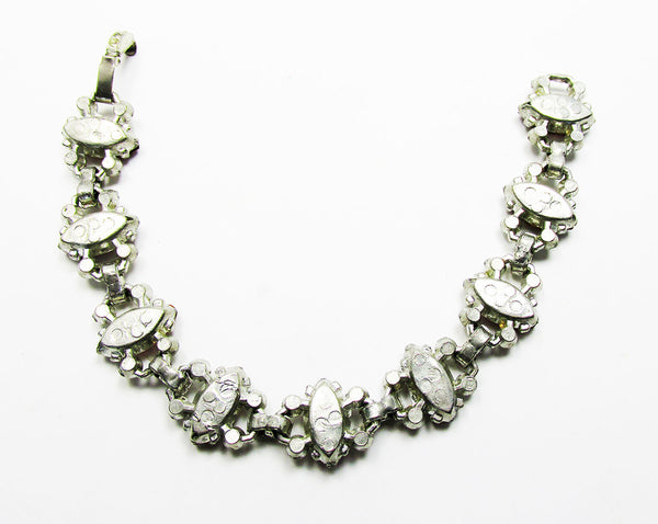 Antique 1910s Exceptional Early Century Diamante Pot Metal Bracelet - Back