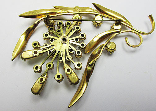 West Germany Vintage 1950s Distinctive Iridescent Floral Bouquet Pin