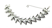 Sarah Coventry Vintage Jewelry 1960s Geometric Diamante Bracelet - Back - Thumbnail