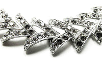 Sarah Coventry Vintage Jewelry 1960s Geometric Diamante Bracelet - Close Up - Thumbnail
