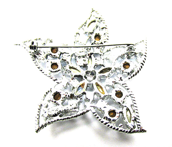 Sarah Coventry 1960s Vintage Jewelry Star Fire Collection Diamante Pin - Back