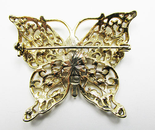 Liz Claiborne Vintage Flawless Figural Rhinestone Butterfly Pin