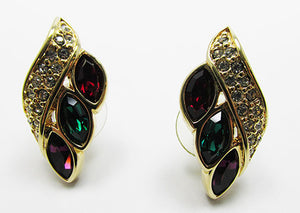 Swarovski Vintage 1970s Contemporary Style Multi-Color Earrings