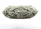1930s Vintage Costume Jewelry Distinctive Art Deco Diamante Duette