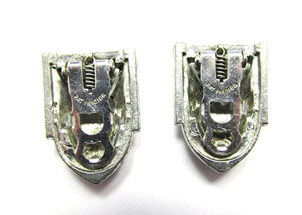 1930s Vintage Costume Jewelry Distinctive Art Deco Diamante Duette