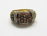 Vintage 1970s Unique Contemporary Style Vermeil Sterling Fashion Ring - Thumbnail