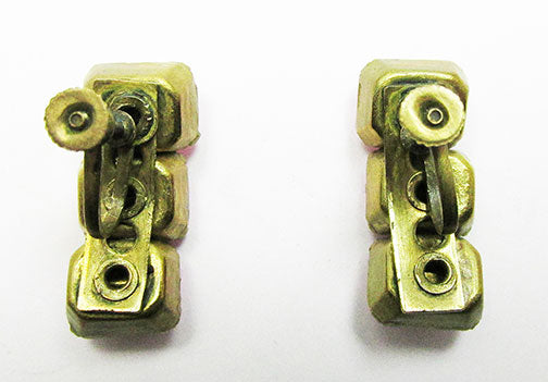 Vintage 1940s Dazzling Pink Rhinestone Geometric Earrings