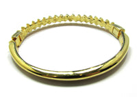 1970s Vintage Sparkling Eye-Catching Diamante Bangle Style Bracelet - Back - Thumbnail