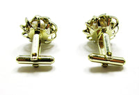 Vintage 1960s Men's Jewelry Mid-Century Pearl Cabochon Cufflinks - Back - Thumbnail