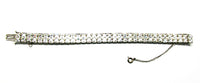 Vintage 1930s Diamante Art Deco Necklace, Bracelet, and Earrings - Bracelet - Thumbnail