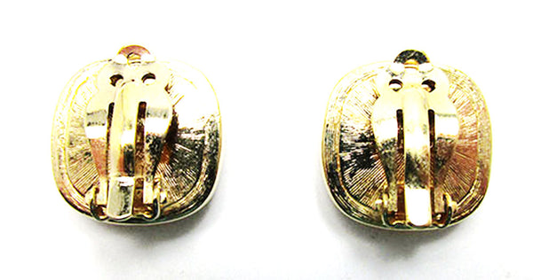 Swarovski Vintage Jewelry Retro Diamante Contemporary Style Earrings - Back