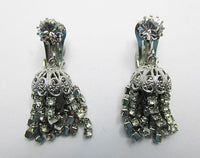 Irresistible Weiss Vintage 1950s Mid-Century Rhinestone Drop Earrings - Thumbnail