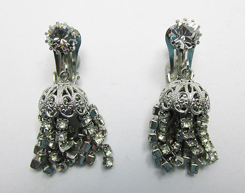 Irresistible Weiss Vintage 1950s Mid-Century Rhinestone Drop Earrings