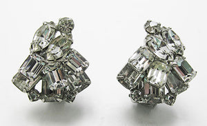 Exceptional Vintage Mid-Century Three Dimensional Button Earrings