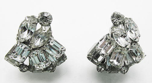 Exceptional Vintage Mid-Century Three Dimensional Button Earrings