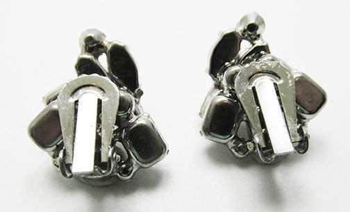 Exceptional Vintage Mid-Century Three Dimensional Button Earrings