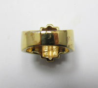 Panetta Vintage 1950s Gorgeous Enamel Art Deco Style Ring - Thumbnail