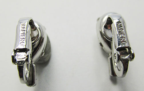 Napier Vintage Mid Century 1950s Minimalist Rhinestone Earrings