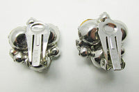 Weiss Vintage 1950s Extraordinary Rhinestone Button Earrings - Thumbnail