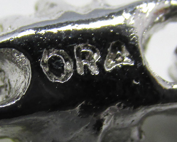 Ora 1950s Vintage  Jewelry Superb Diamante Necklace and Bracelet - Signature