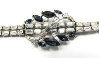 Crown Trifari Vintage Jewelry 1940s Art Deco Style Diamante Bracelet - Centerpiece - Thumbnail