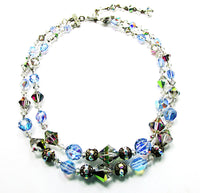 1950s Vintage Jewelry Eye-Catching Crystal and Bead Choker Necklace - Front - Thumbnail