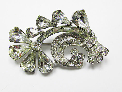 Bogoff Vintage 1950s Mid Awesome Floral Rhinestone Bouquet Pin