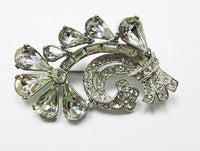 Bogoff Vintage 1950s Mid Awesome Floral Rhinestone Bouquet Pin - Thumbnail