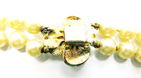 Vintage 1950s Jewelry Lovely Mid-Century Double Strand Pearl Necklace - Clasp Back - Thumbnail