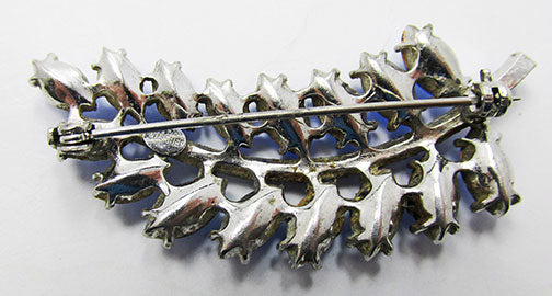 Wiesner Vintage 1950s Spectacular Sapphire Blue Leaf Pin