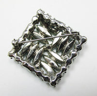 Vintage 1950s Mid Century Unique Geometric Rhinestone Pin - Thumbnail