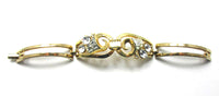 Trifari Vintage Jewelry 1960s Superb Book Piece Diamante Bracelet - Front - Thumbnail