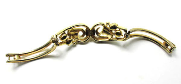 Trifari Vintage Jewelry 1960s Superb Book Piece Diamante Bracelet - Back