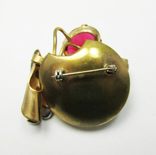 Vintage 1940s Dramatic Avant-Garde Abstract Rhinestone Pin