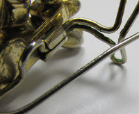 Judith McCann Vintage 1940s Wonderful Wingback Topaz Earrings - Thumbnail
