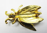 Vintage 1950s Marvelous Retro Rhinestone Insect Trembler Pin - Thumbnail