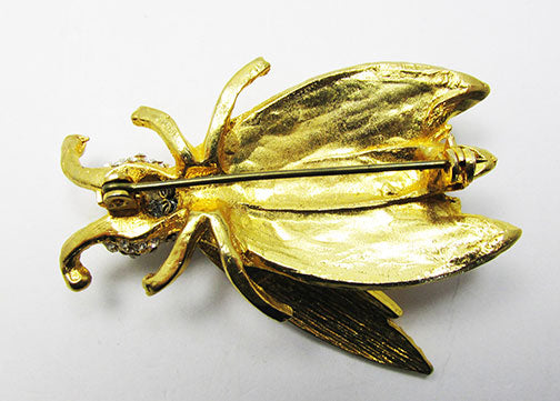 Vintage 1950s Marvelous Retro Rhinestone Insect Trembler Pin