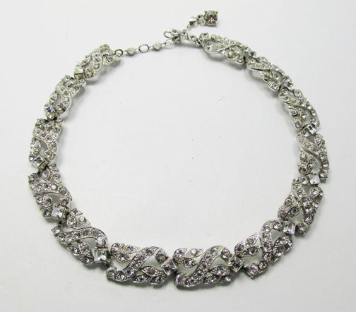 Vintage 1950s Stunning Mid Century Rhinestone Necklace