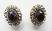 Vintage 1960s Beautiful Contemporary Style Button Earrings - Thumbnail
